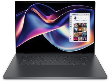 DELL Laptop XPS 16 DA16260 / Intel Core Ultra 7 358H, 16", 3200 x 2000, 32 GB, 1 TB SSD, Windows 11 Pro, crna